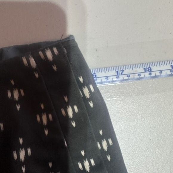 J Crew Mini Micro Cotton Stretch Skirt Black Geometric Size 4 Small - Picture 6 of 8